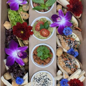 Box bułeczki bao z kurczakiem w panko i tacos 4os