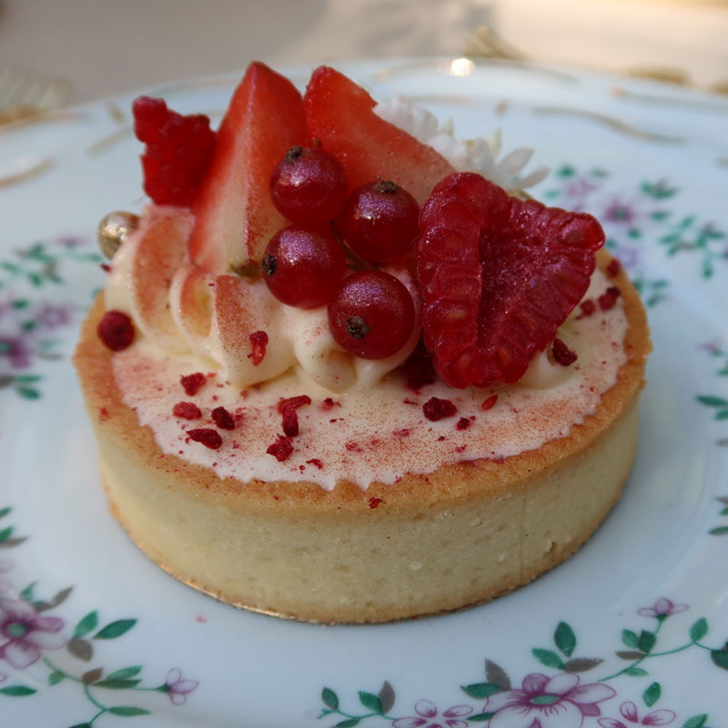 Tartaletka z prosecco z frużeliną malinową 8cm